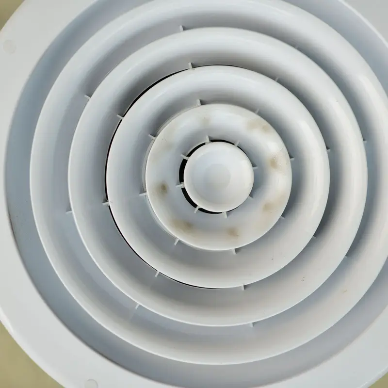 Sweating ceiling air vent in a humid house